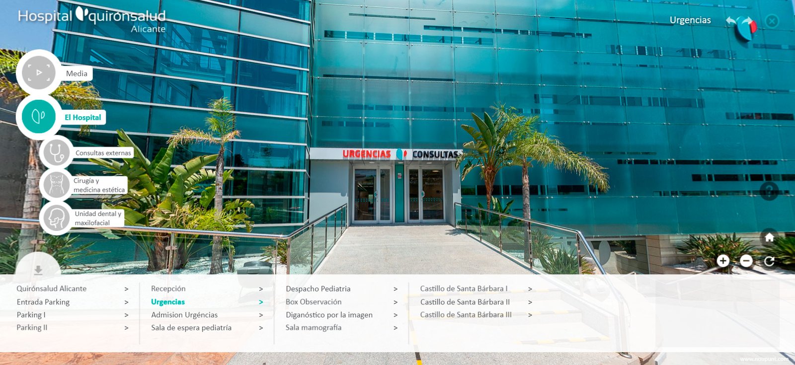 website 360 Quirón Salud Alicante